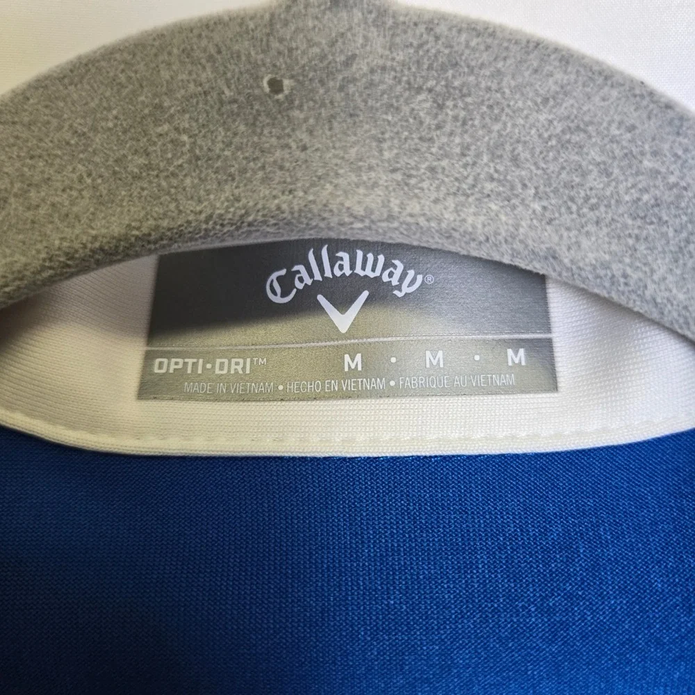 Callaway Colorblock Sleeveless Golf Polo, Opti-Dri, Blue/White, Women's Medium - Picture 4 of 8